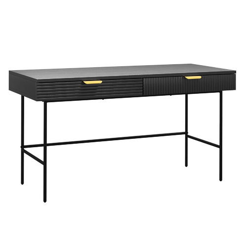 Continental Designs Thalia 2 Drawer Ripple Slatted Desk | Temple & Webster