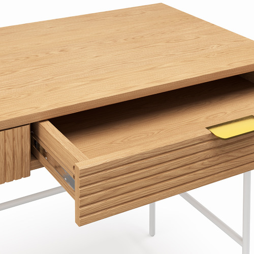 Thalia 2 Drawer Ripple Slatted Desk