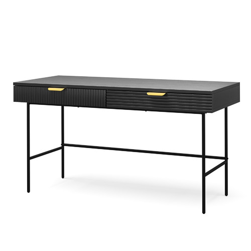 Thalia 2 Drawer Ripple Slatted Desk