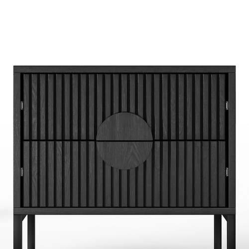 Tessa 2 Drawer Ripple Slatted Bedside Table
