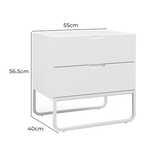 Tanisha 2 Drawer Bedside Table