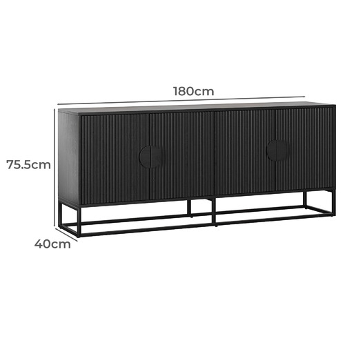 Tessa 180cm Ripple Slatted Sideboard