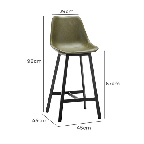 67cm Hanns Faux Leather Barstools