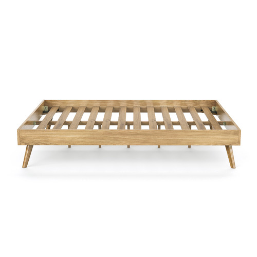 Malin Oak Wood Queen Bed Base