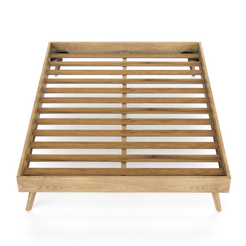 Malin Oak Wood Queen Bed Base