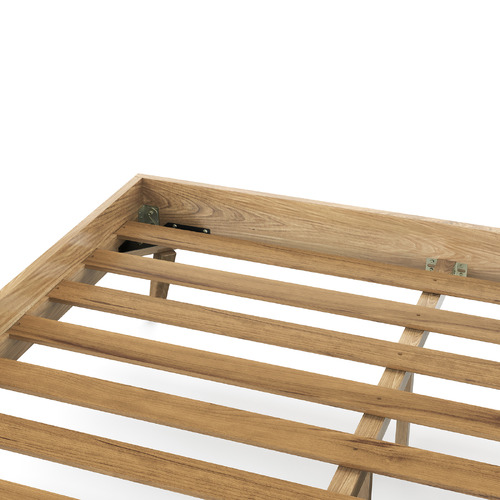 Malin Oak Wood Queen Bed Base