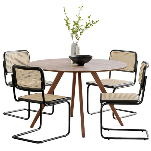 4 Seater Dayton Round Dining Table & Chair Set