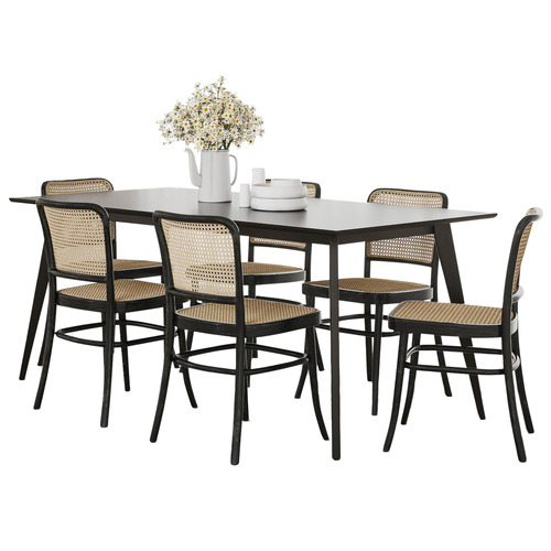 6 Seater Samira Rectangular Dining Table & Chair Set