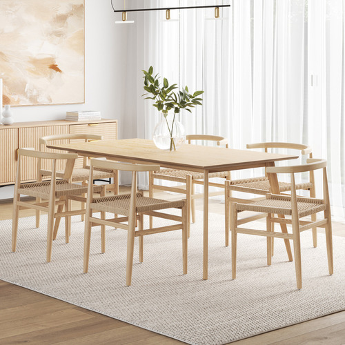 6 Seater Adriel Rectangular Dining Table & Chair Set