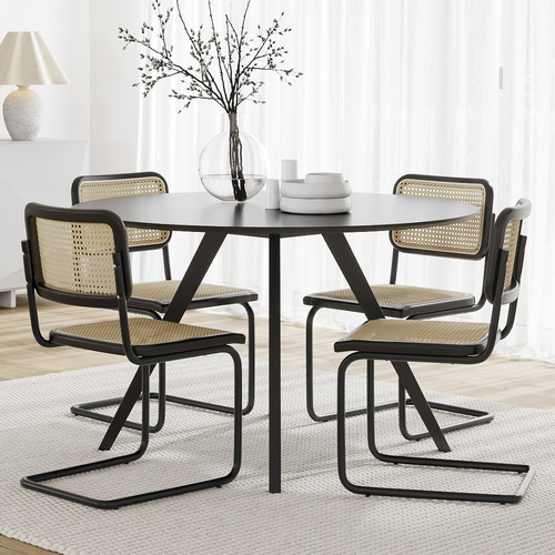 4 Seater Dayton Round Dining Table & Chair Set