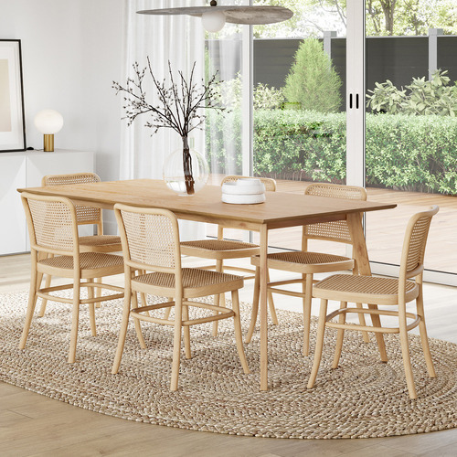 6 Seater Samira Rectangular Dining Table & Chair Set