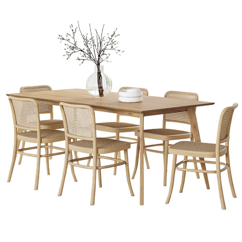 6 Seater Samira Rectangular Dining Table & Chair Set