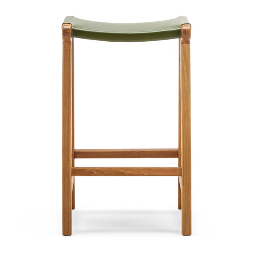 67cm Soraya Flat Leather Bar Stool