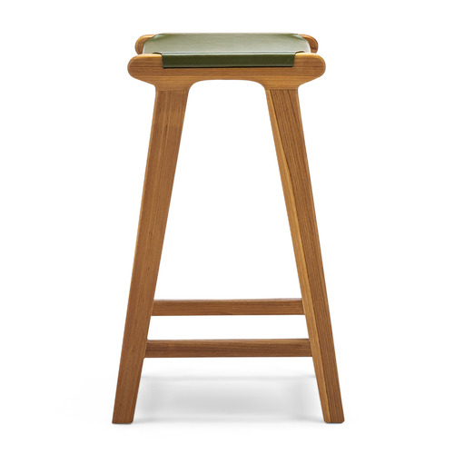 67cm Soraya Flat Leather Bar Stool