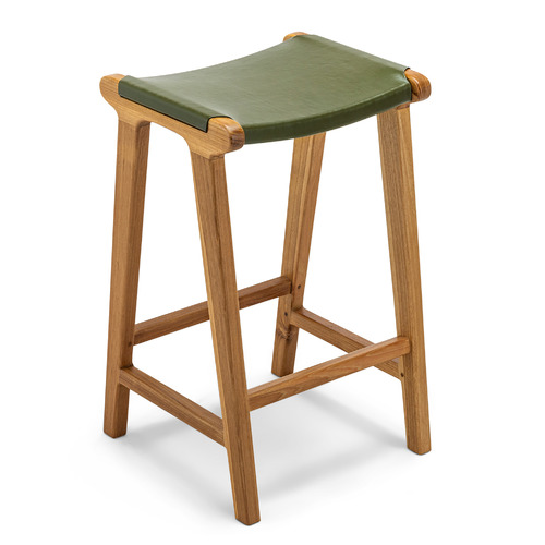 67cm Soraya Flat Leather Bar Stool