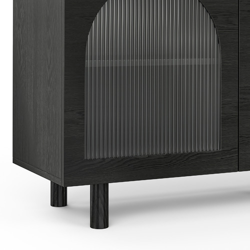 Jaydon 3 Door Fluted Glass Arch Sideboard