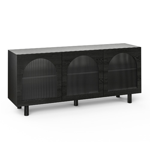Jaydon 3 Door Fluted Glass Arch Sideboard
