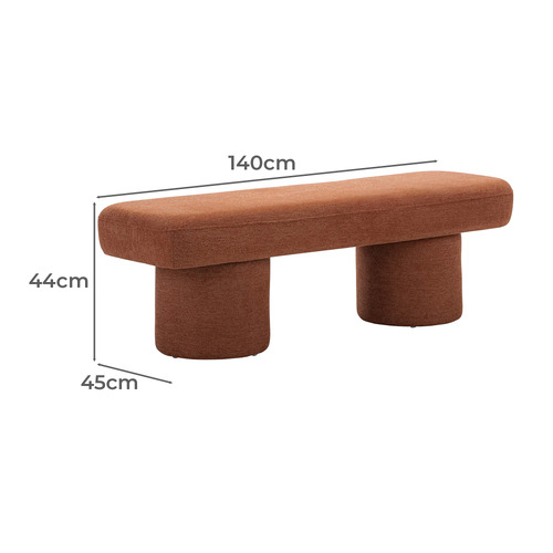 Rust Orange Lien 140cm Bench
