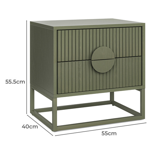 Tessa 2 Drawer Bedside Table