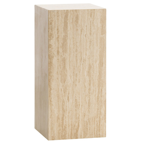Lorelei Plinth Turkish Travertine Side Table