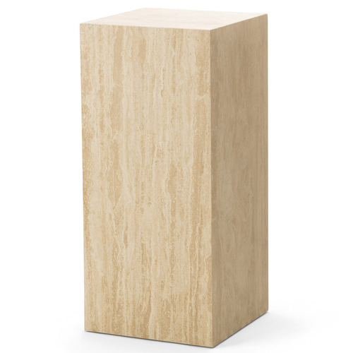 Lorelei Plinth Turkish Travertine Side Table