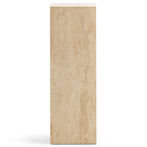 Lorelei Plinth Turkish Travertine Side Table