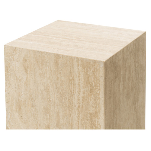 Lorelei Plinth Turkish Travertine Side Table