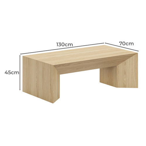Trenton American Oak Wood Coffee Table