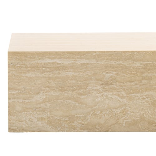 Rodger Plinth Travertine Coffee Table