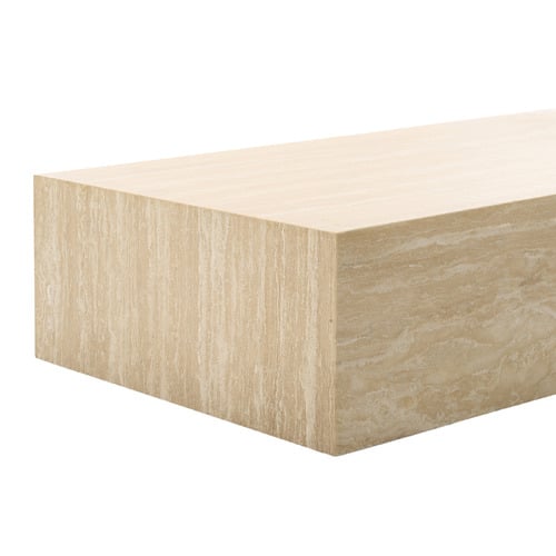 Rodger Plinth Travertine Coffee Table