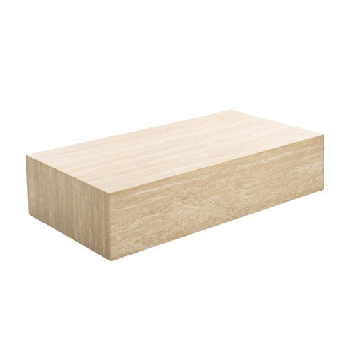 Rodger Plinth Travertine Coffee Table