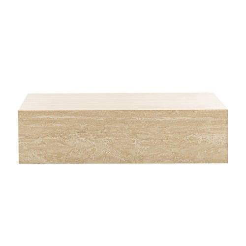 Rodger Plinth Travertine Coffee Table