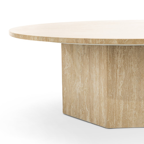 Harmon 100cm Travertine Coffee Table