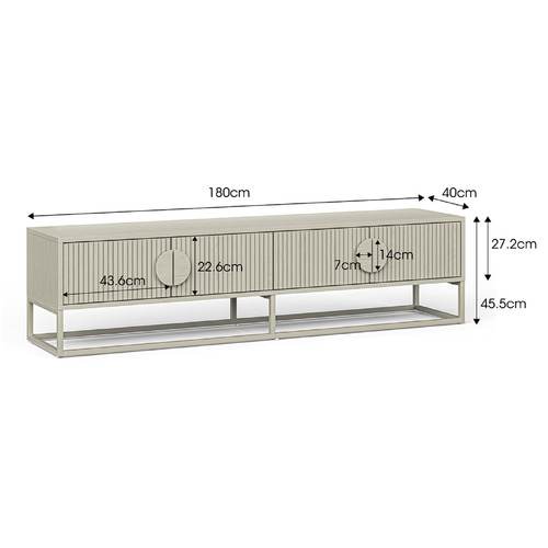 Tessa Ripple Slatted TV Unit