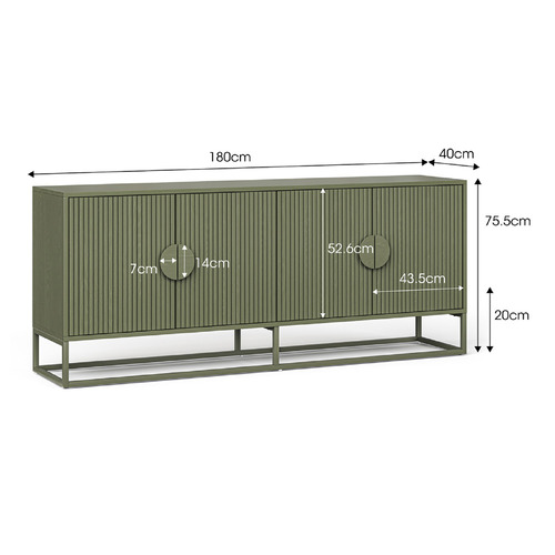 Tessa Ripple Slatted Sideboard