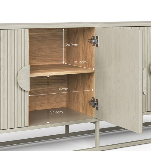 Tessa Ripple Slatted Sideboard