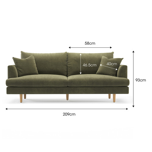 Avondale 3 Seater Upholstered Sofa