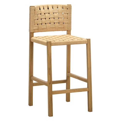 67cm Karen Low Back Teak Wood Bar Stool
