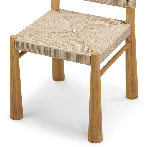 Natural Calista Teak Wood Dining Chairs