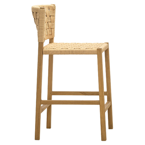 67cm Karen Low Back Teak Wood Bar Stool