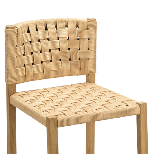 67cm Karen Low Back Teak Wood Bar Stool