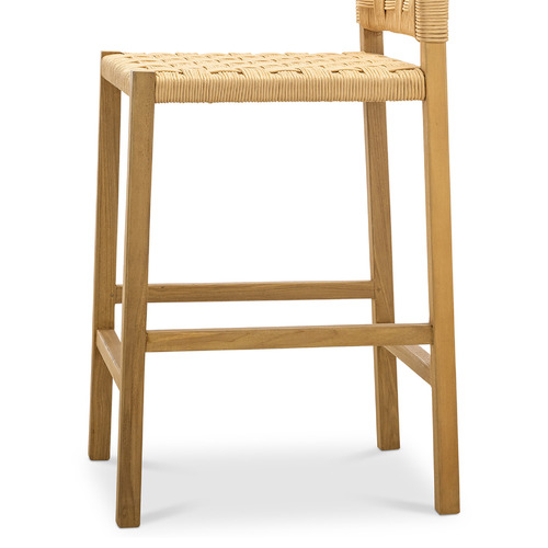 67cm Karen Low Back Teak Wood Bar Stool