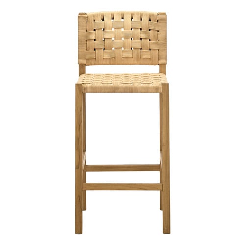 67cm Karen Low Back Teak Wood Bar Stool