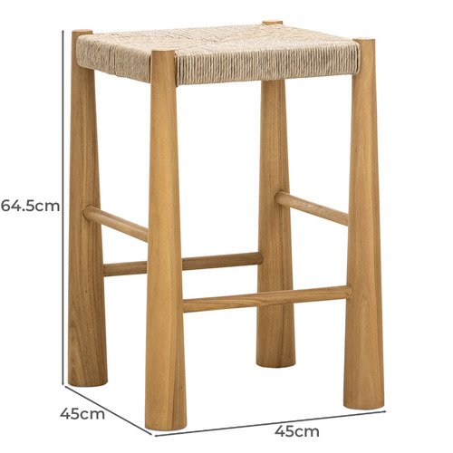 64cm Calista Teak Wood Counter Stool