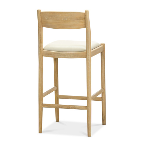 68.5cm Skyler Cowhide Leather & Teak Wood Counter Stool