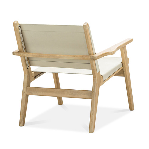 Lavell Cowhide Leather & Teak Wood Armchair