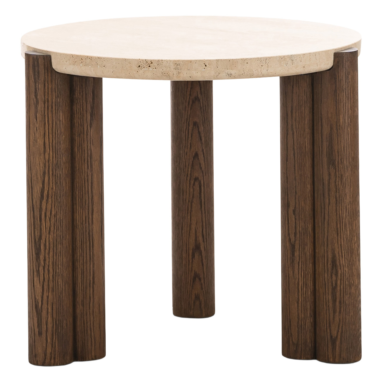 Dani Turkish Travertine Travertine Side Table in Cream