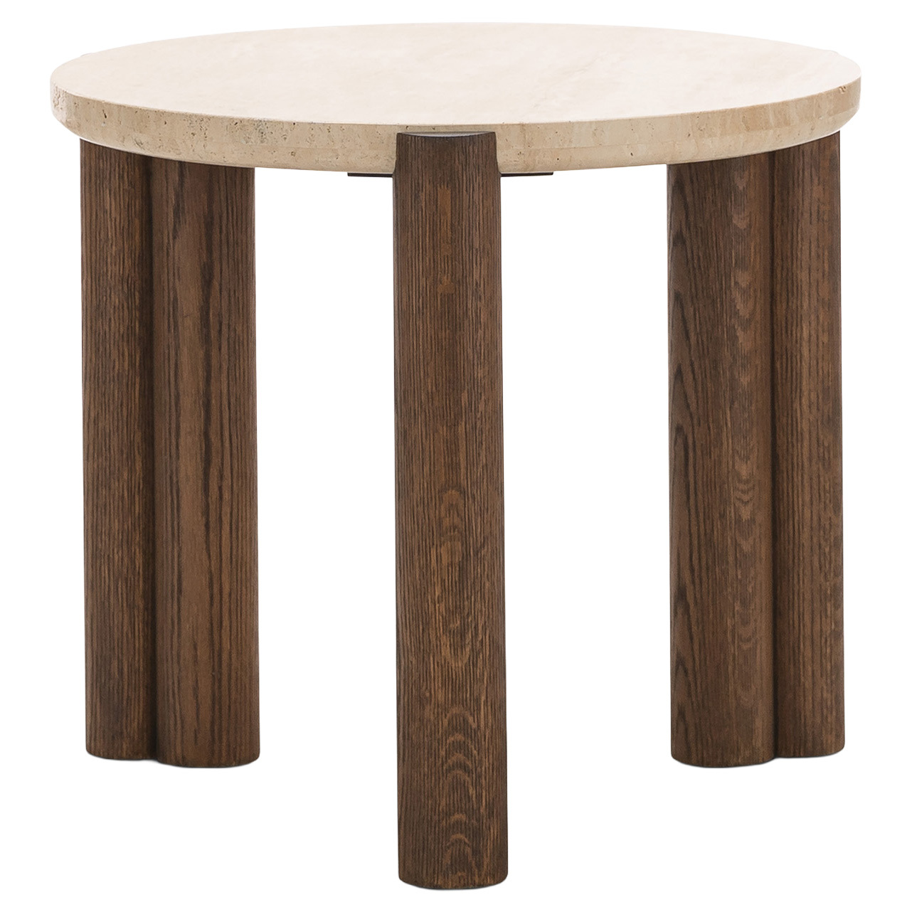 Dani Turkish Travertine Travertine Side Table in Cream