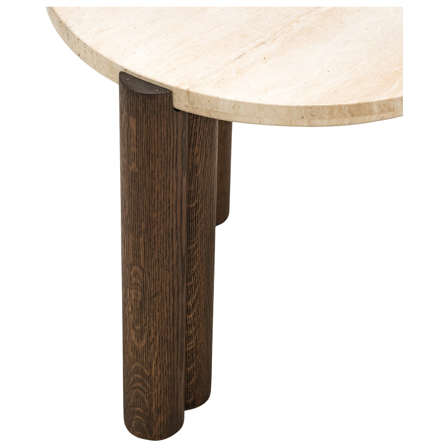 Dani Turkish Travertine Travertine Side Table in Cream