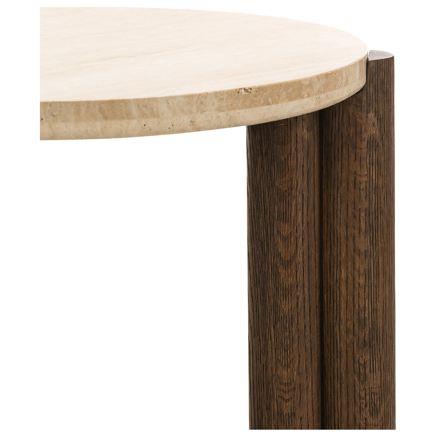 Dani Turkish Travertine Travertine Side Table in Cream
